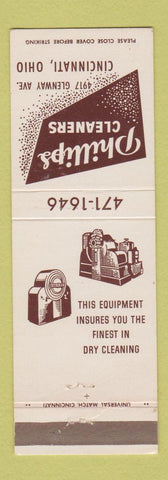 Matchbook Cover - Phillips Cleaners Cincinnati OH