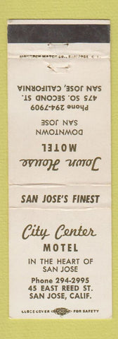 Matchbook Cover - Town Hosue Motel San Jose CA City Center Motel WEAR