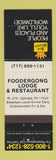 Matchbook Cover - Best Western Foodergong Lodge Ephrata PA