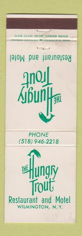 Matchbook Cover - The Hungry Trout Restaurant Motel Wilmington NY WEAR