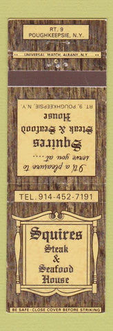 Matchbook Cover - Squires Steak and Seafood House Poughkeepsie NY