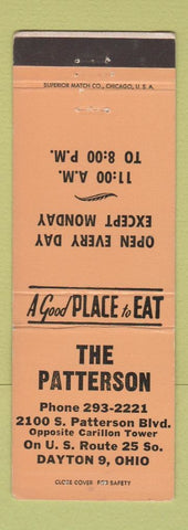 Matchbook Cover - The Patterson Restaurant Dayton OH