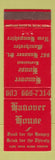 Matchbook Cover - Hanover House Manchester NH WEAR