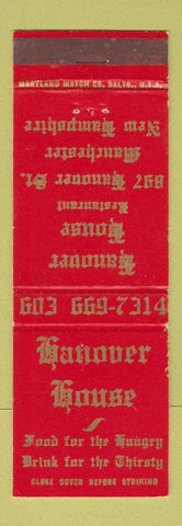 Matchbook Cover - Hanover House Manchester NH WEAR
