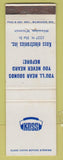 Matchbook Cover - Koss Electronics Milwaukee WI WEAR
