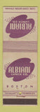 Matchbook Cover - Albiani Lunch Boston MA DD Bean WEAR