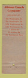 Matchbook Cover - Albiani Lunch Boston MA DD Bean WEAR