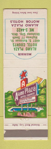 Matchbook Cover - Alamo Plaza Hotel courts Oklahoma City OK