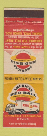 Matchbook Cover - American Red Ball Trucking Indianapolis IN WEAR