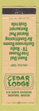 Matchbook Cover - Cedar Lodge Medford OR WEAR
