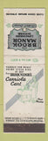 Matchbook Cover - Brook Manor Restaurant North Attleboro MA feature WEAR