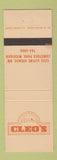 Matchbook Cover - Cleo's Comstock Park MI WEAR