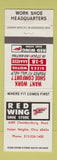 Matchbook Cover - Red Wing Shoes Boots Huber Heights OH