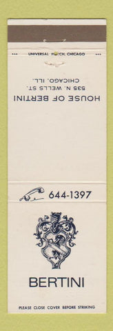 Matchbook Cover - House of Bertini Chicago IL