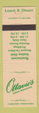 Matchbook Cover - Ottavio's Italian Restaurant Santee El Cajon CA