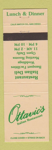 Matchbook Cover - Ottavio's Italian Restaurant Santee El Cajon CA