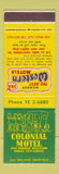 Matchbook Cover - Colonial Motel Best Western Kansas City KS