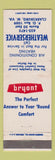 Matchbook Cover - Bryant Heating Air Conditioning Clarksburg WV