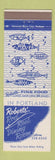Matchbook Cover - Roberts' Restaurant Portland OR Seattle WA