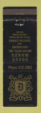 Matchbook Cover - Dravo Manor Motor Hotel Colorado Springs WEAR