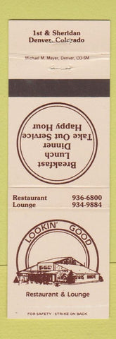 Matchbook Cover - Lookin' Good Restaurant Denver Colorado