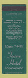 Matchbook Cover - Towne Hotel Oconomowoc WI