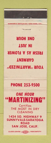 Matchbook Cover - One Hour Martinizing Dry Cleaning San Jose CA