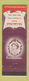 Matchbook Cover - Fife Lake Hotel SK Queen Elizabeth Coronation