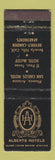 Matchbook Cover - Alberts Hotels Phoenix AZ El Paso TX Beverly Hills CA