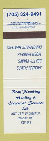 Matchbook Cover - Bray Plumbing Heating Lindsay ON