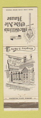 Matchbook Cover - McGillin's Olde Ale House Philadelphia PA WEAR