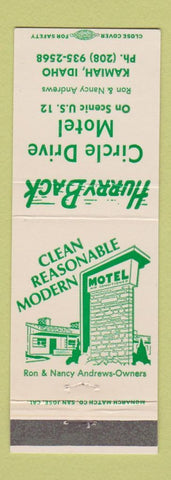 Matchbook Cover - Circle Drive Motel Kamiah ID