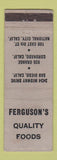 Matchbook Cover - Ferguson's Foods San Diego National City Coronado CA