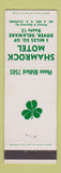 Matchbook Cover - Shamrock Motel Dover DE