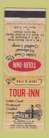 Matchbook Cover - Tour Inn Motor Court Restaurant New Castle DE