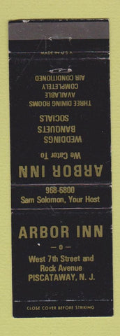 Matchbook Cover - Arbor Inn Piscataway NJ