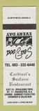 Matchbook Cover - Cardinal's Seafarer Restaurant Rochester NH WEAR