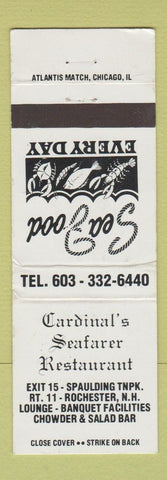 Matchbook Cover - Cardinal's Seafarer Restaurant Rochester NH WEAR