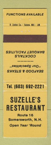 Matchbook Cover - Suzelle's Restaurant Somersworth NH WEAR