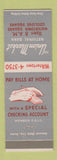 Matchbook Cover - Union Market National Bank Boston MA
