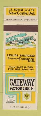 Matchbook Cover - Gateway Motor Inn New Castle DE