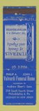 Matchbook Cover - Valvardi Funeral Home Philadelphia PA WEAR