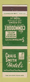 Matchbook Cover - Craig Smith Hotels San Francisco CA The Commodore WEAR