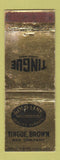 Matchbook Cover - Tingue Brown Gold Line Fabrics New York City WEAR