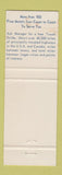 Matchbook Cover - Mead Inn Wisconsin Rapids WI Best Western
