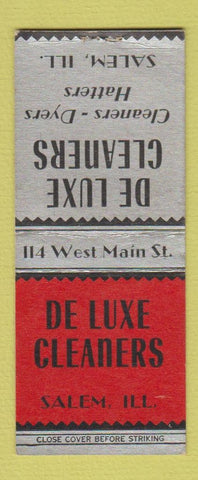 Matchbook Cover - De Luxe Cleaners Salem IL BOBTAIL
