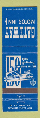 Matchbook Cover - Gateway Motor Inn New Castle DE