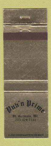 Matchbook Cover - Pub n Prime ST Germain WI WEAR
