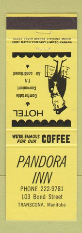 Matchbook Cover - Pandora Inn Hotel Transcona MB