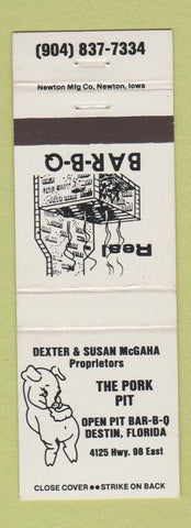 Matchbook Cover - The Pork Pit Destin FL BBQ